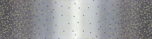 10807-13M  Ombre Graphite Grey Dots - Moda Metallic