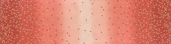 10807-216M  Ombre Persimmon Dots - Moda Metallic