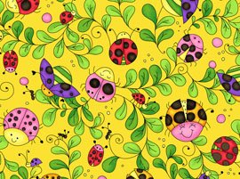 22374-S  Cute As A Bug-Lady Bugs-Yellow