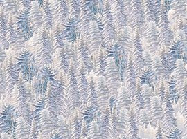 23597-ZB  Frost Blue Pine Trees