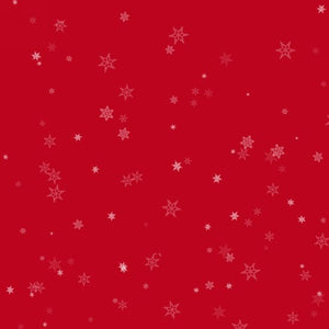 6934-88  Star snowflakes on red background