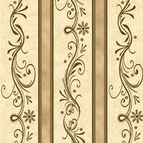 24046-A  Tan Decorative Scroll Stripe