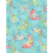 54561-473 - Birds All Over Blue, End of Bolt - 1 yard & 31 inches